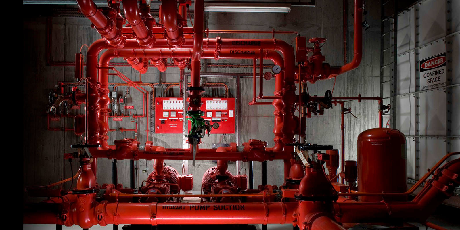 Cuarto de bombas contra incendio completo instalado por Adesur en Arequipa